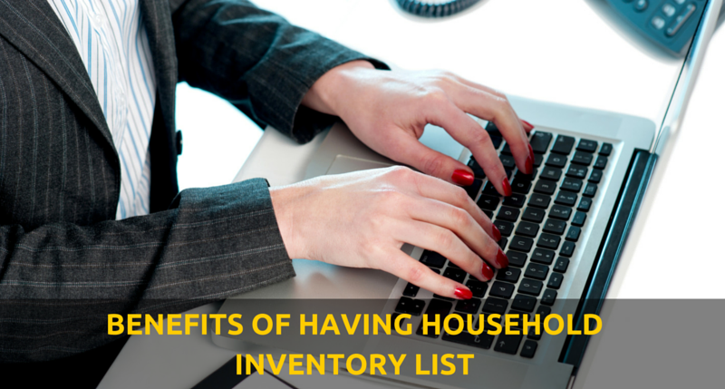 benefits of having houshold inventory list