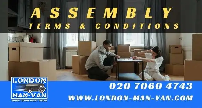 Professional man and van in London furniture assembly service