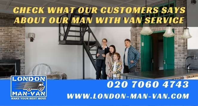 Really lovely and helpful driver from London Man Van