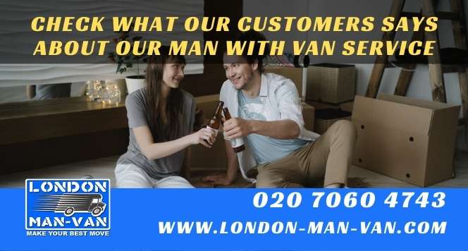 The London Man Van two men were punctual, efficient and courteous