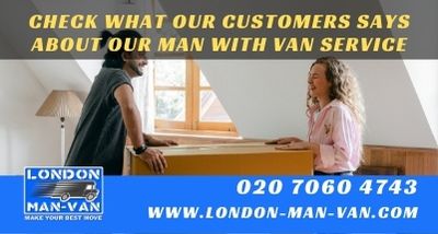 Friendly team from London Man Van and handle with care