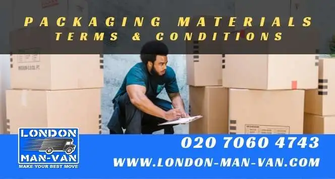 Packaging terms and conditions for materials in London