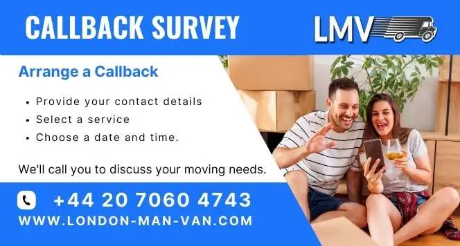 Removals callback request service in London