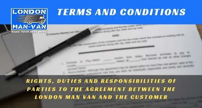 Moving terms and conditions for removals in London