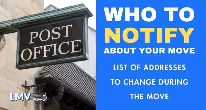 Who to inform about moving? - Checklist