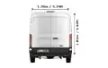 Large Van and Man in London - Back View Dimension Thumbnail