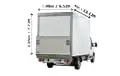 Luton Van and Man in London - Back View Dimension Thumbnail