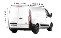 Medium Van and Man in London - Back View Dimension Thumbnail