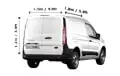 Small Van and Man in London - Back View Dimension Thumbnail