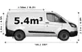 Medium Van and Man in London - Side View Dimension Thumbnail